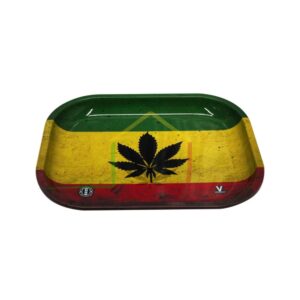 Bandeja para liar “Bandera Rasta Hoja” - 18x14cm