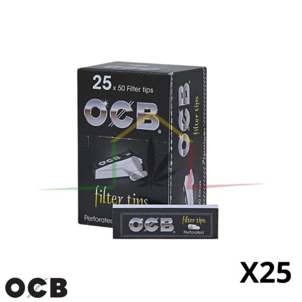Box of 25 OCB Cardboard Filters for Tips